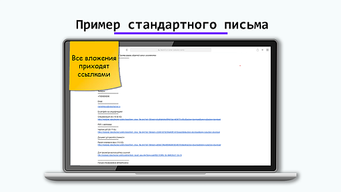 Файлы в письмах