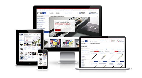 OfficePRO: расходные материалы для принтеров, канцтовары, офисная мебель. Готовый интернет магазин