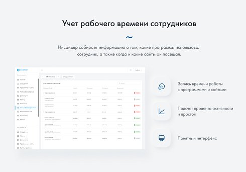 ИНСАЙДЕР - система мониторинга, контроля и комплексной оценки эффективности работы персонала