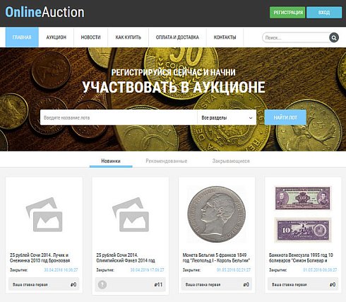 Готовое решение Интернет-аукцион