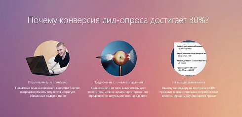 КВИЗ ЛИД-ОПРОСЫ  — новый способ получения заявок с сайта, увеличивающий конверсию до 10 раз!