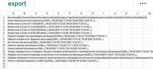 Экспорт в Госвеб