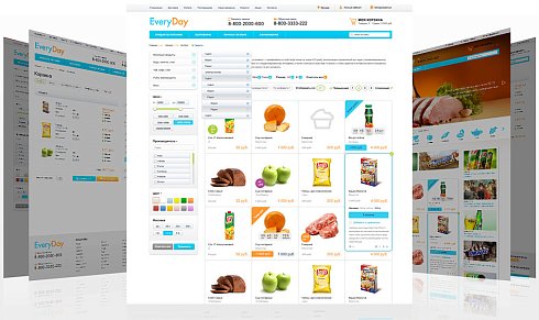 EveryDay: продукты питания, бытовая химия, товары на каждый день. Готовый шаблон на Битрикс