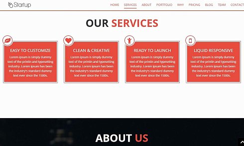 Сайт Startup'а