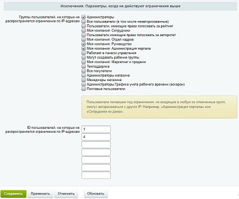 Контроль доступа по IP
