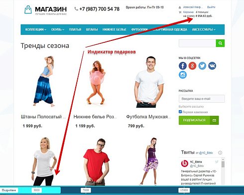 Scoder: Индикатор подарков. Прогресс Бар достижения скидок