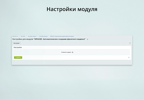INRAISE: Автоматический фасетный индекс