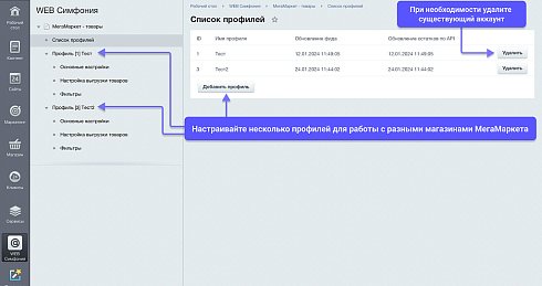 WBS24: Интеграция с МегаМаркет - фид обновления товара и цен, остатки по API 2.0